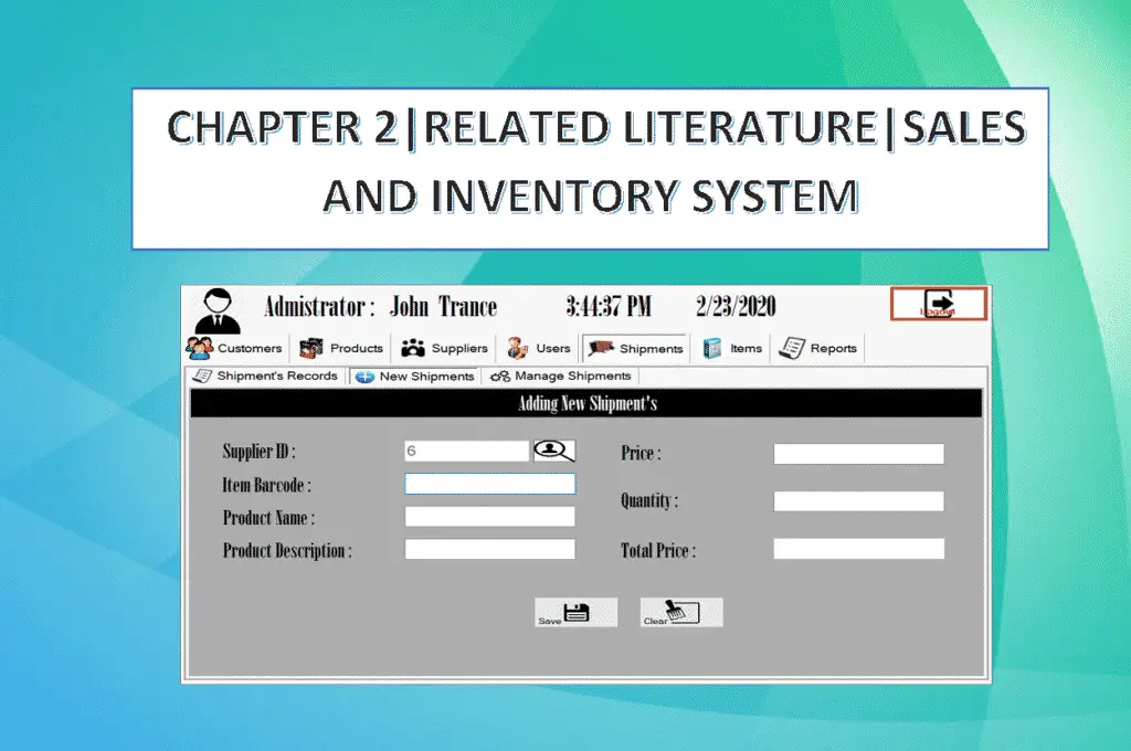 Chapter 2 | Related Literature | Sales and Inventory System [DOC]