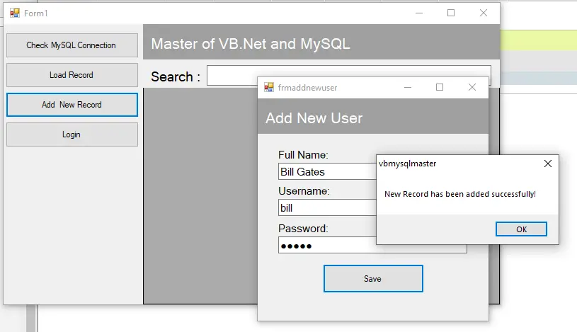 vb.net and mysql database