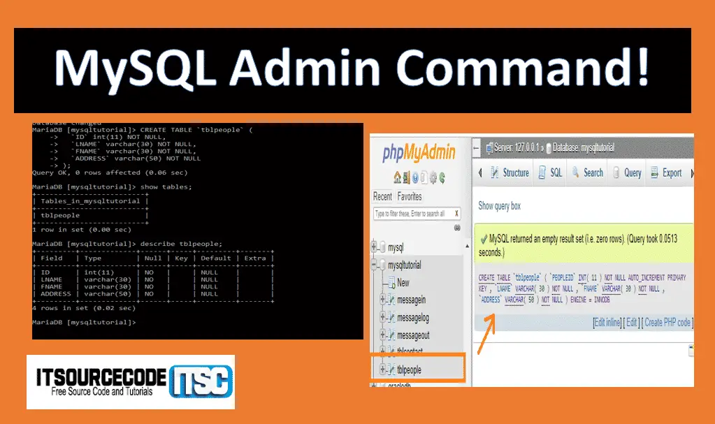 MySQL Admin Commands
