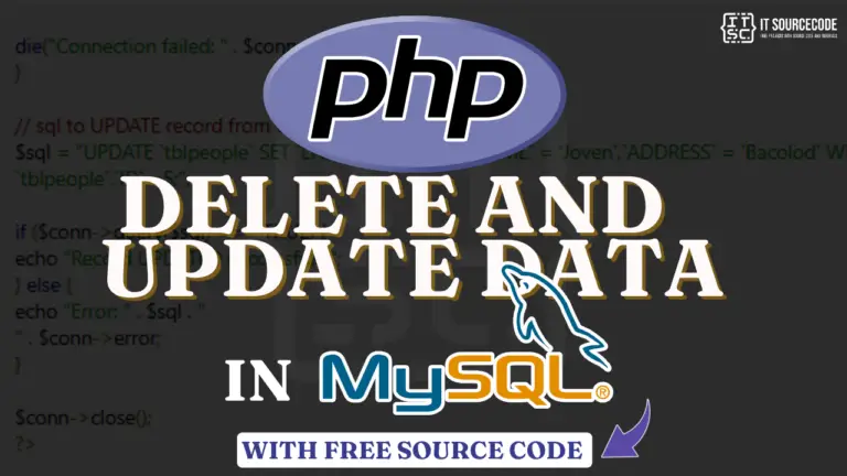 PHP Delete and Update Data in MySQL