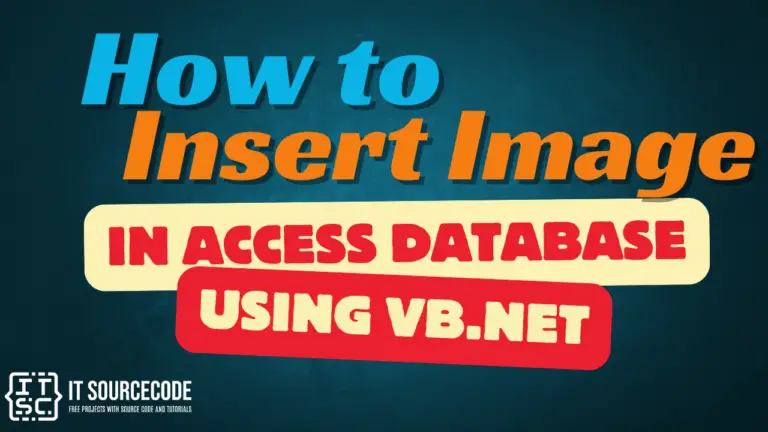 How to Insert Image in Access Database Using VB.Net