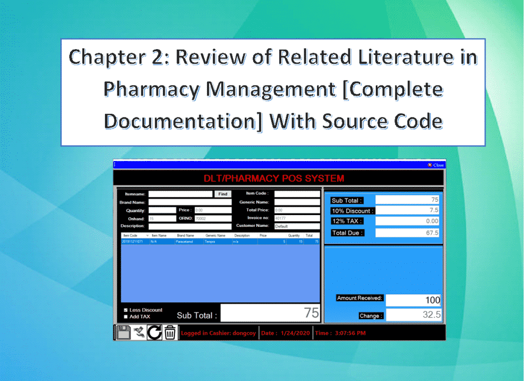 literature review on pharmacy management system