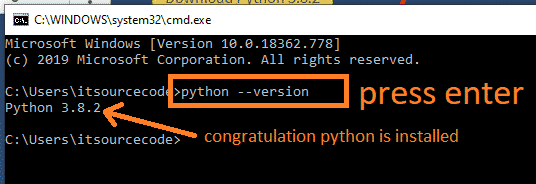 python installed