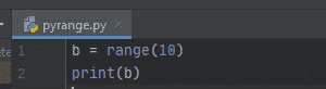 Python range code