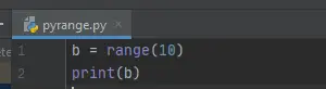 Python range code