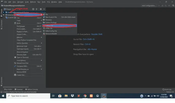 Student Management System Project in Python with Source Code