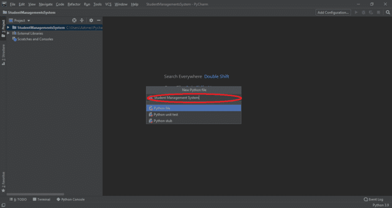 Student Management System Project in Python with Source Code