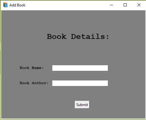 Library Management System Project Add New Book