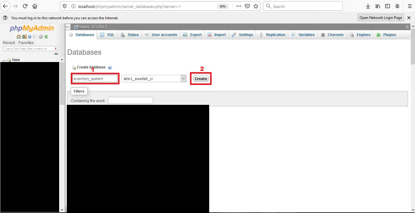 inventory management system project database name