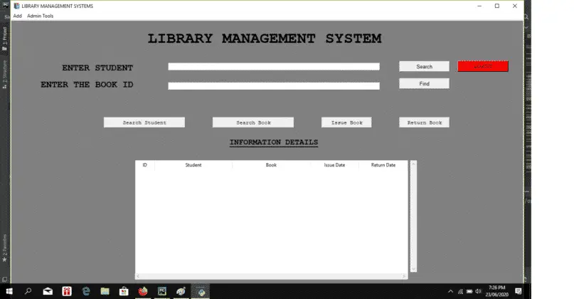 Library Management System Project In Python with Source Code