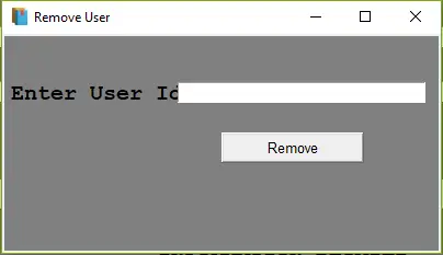Library Management System Project Delete User