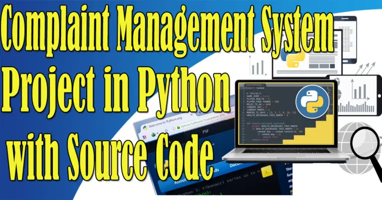 Complaint Management System Project in Python with Source Code