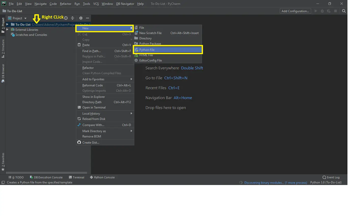 Creating a file Name in To do list in python