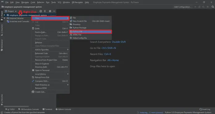 Employee Payment Management System Project in Python