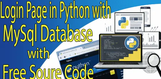 Login Page in Python with MySql Database with Source Code