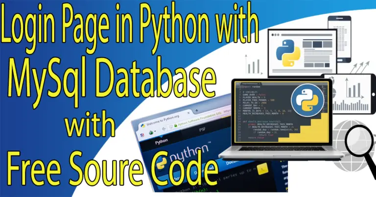 Login Page in Python with MySql Database with Source Code