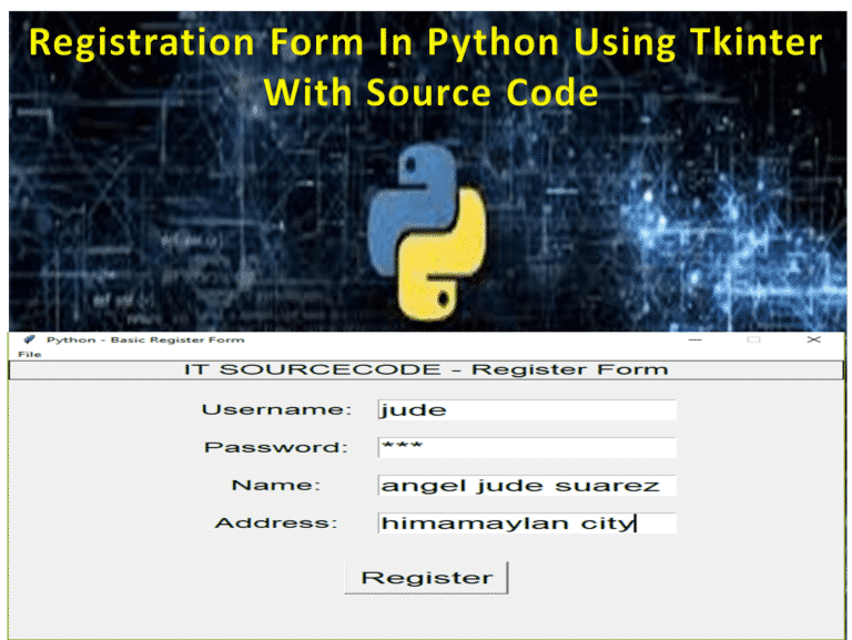 Registration_Form_In_Python_Using_Tkinter_With_Source_Code