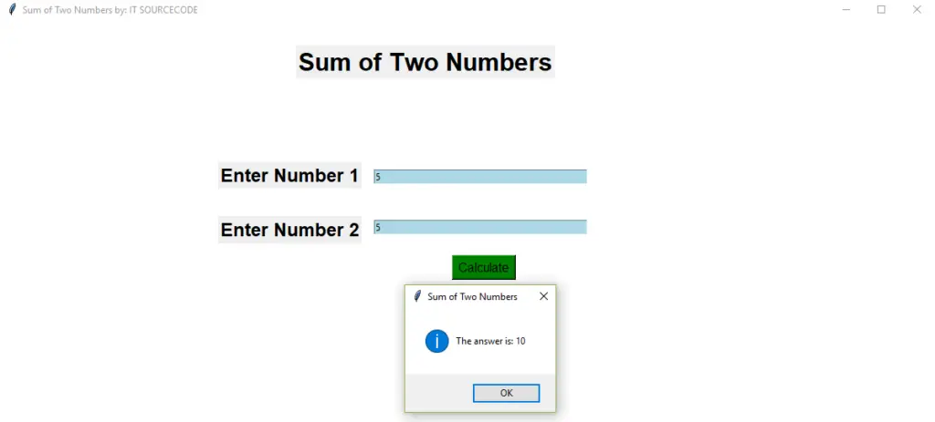 Calculate Two Numbers in Python