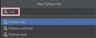 read csv python file name