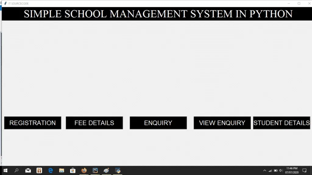 School Management System Dashboard