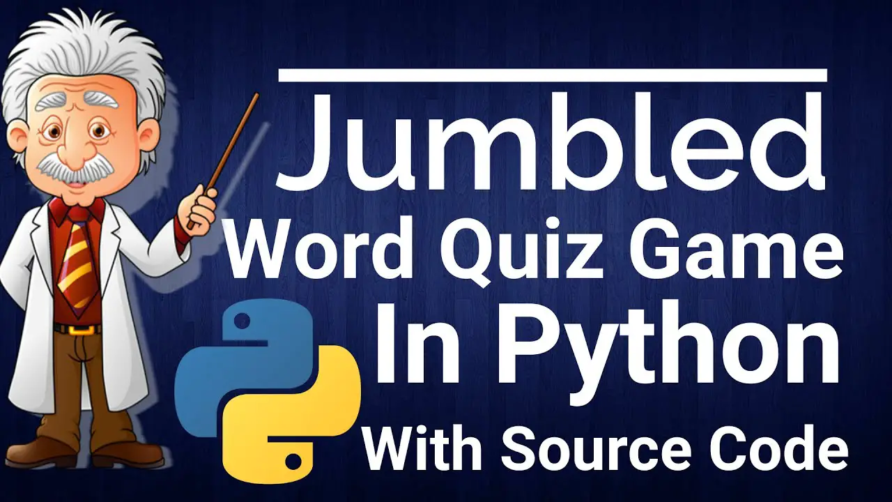 Jumbled Quiz game in Python projects with source code