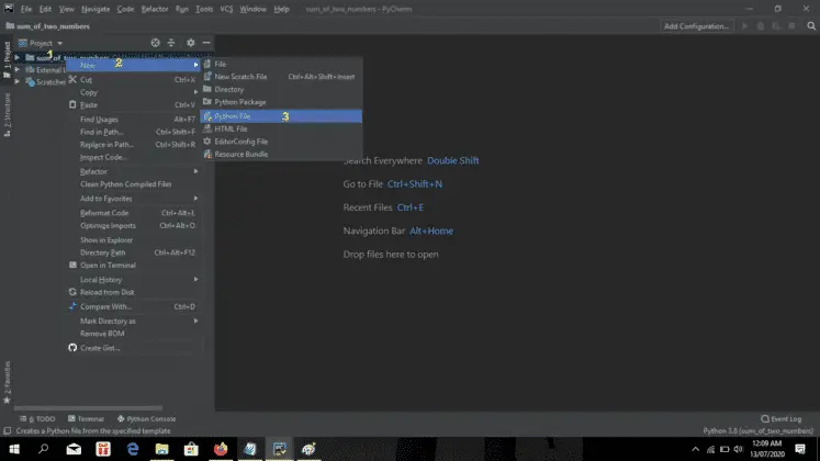 Sum of Two Numbers In Python or Adding Two Numbers