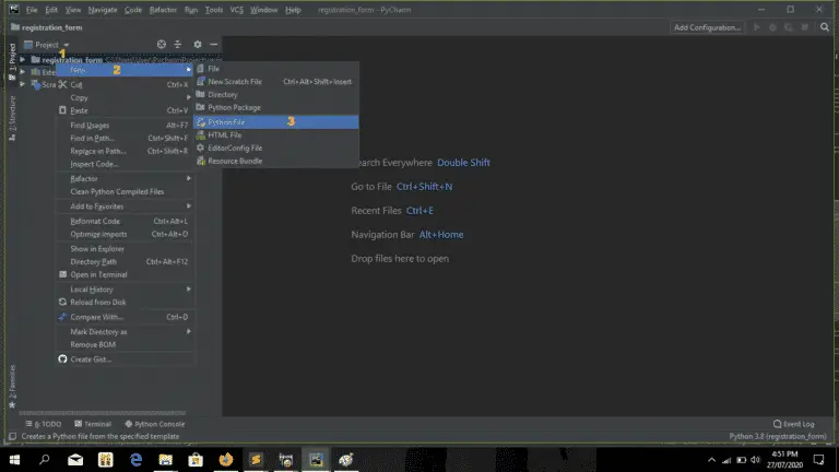 Registration Form Using Tkinter In Python With Source Code