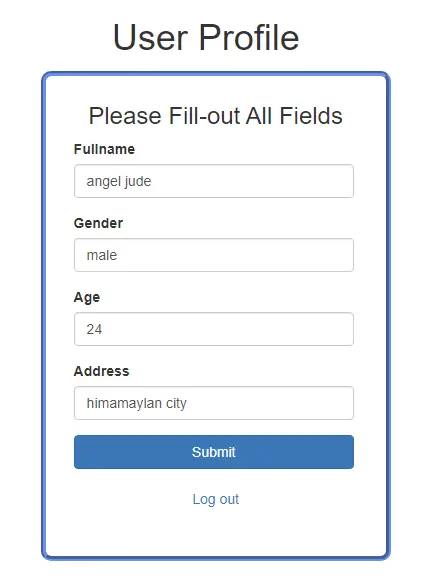 Profile Info Using PHP/MYSQL user Profile