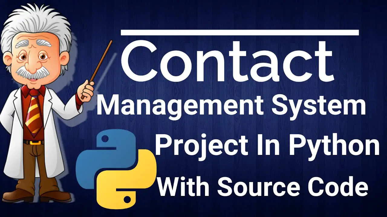 Contact Management System Project in Python With Source Code