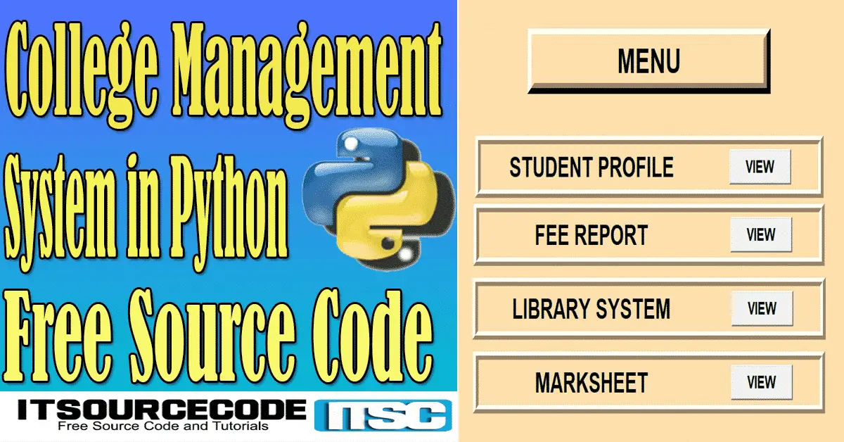 College Management System in Python with Source Code