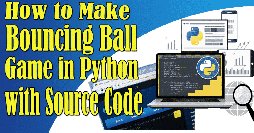 creating a python program that bouncing ball using thonny