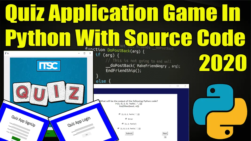 Python Quiz Application With Source Code - 2022