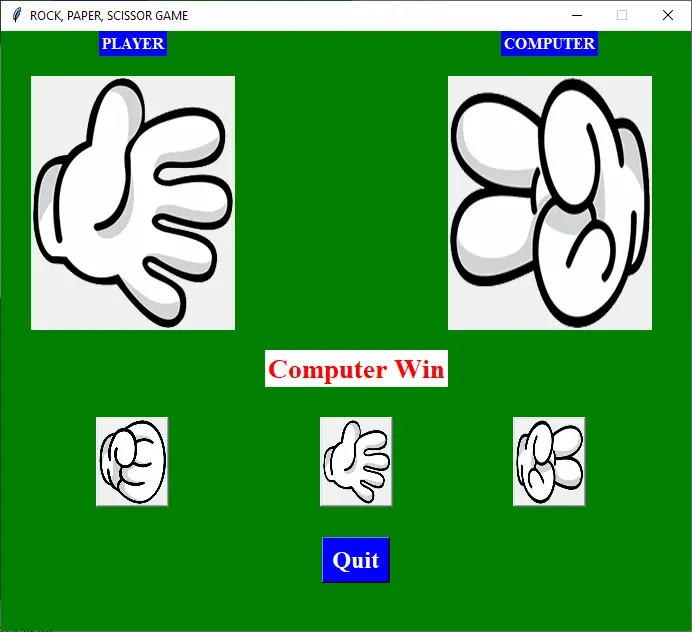 Rock Paper Scissors code in python