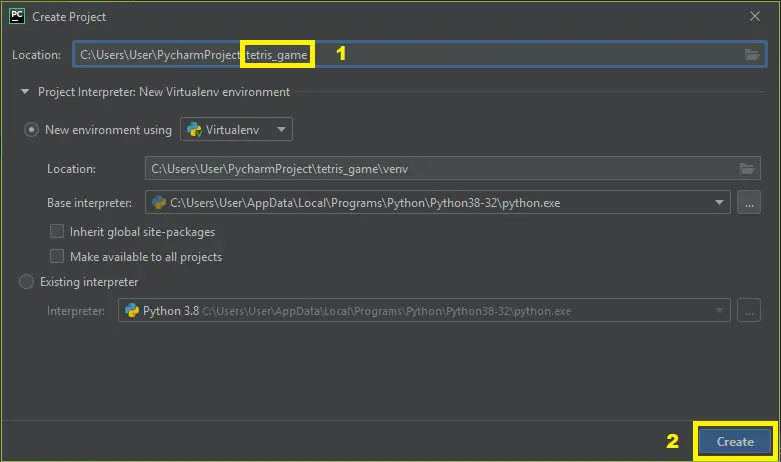 Tetris In Python Code Project Name