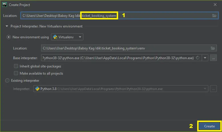 Ticket Booking System In Python Project Name