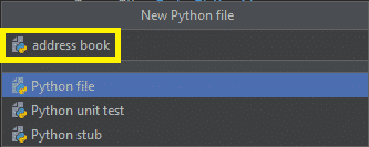Address Book In Python File Name