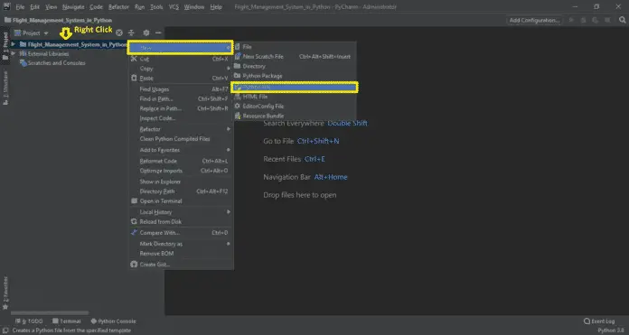Flight Management System in Python with Source Code - Video - 2022