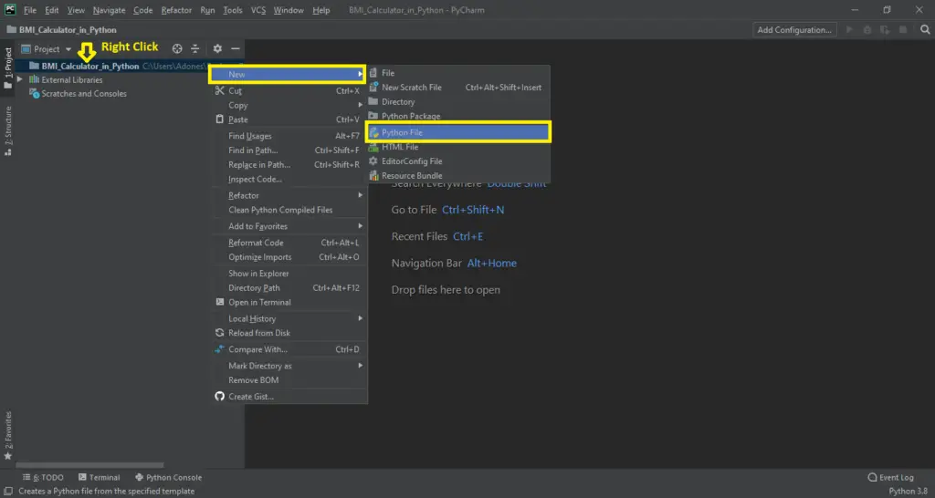 BMI Calculator Python Program with Source Code | FREE