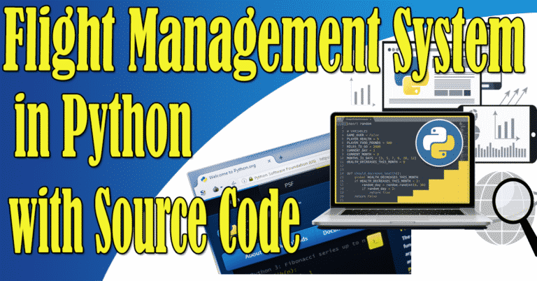 Flight Management System in Python with Source Code