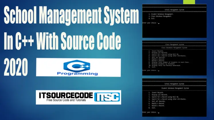 School Management System Project In C++ With Source Code