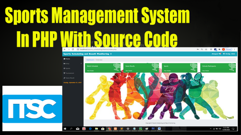 Sports Management System Project in PHP with Source Code