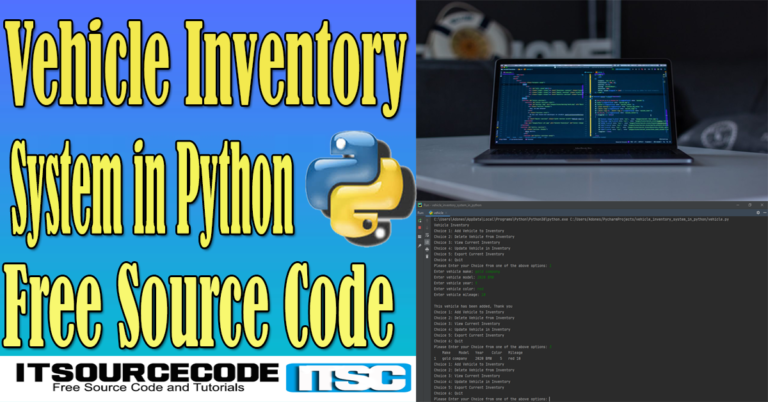 Vehicle Inventory System in Python with Source Code