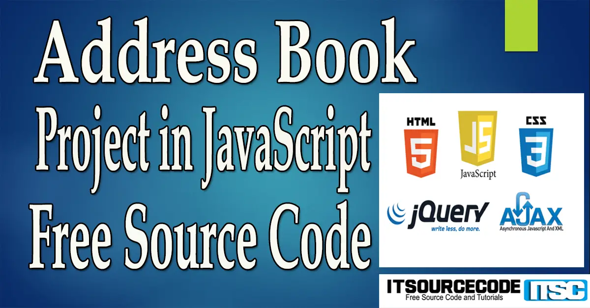 Address Book Project in JavaScript with Source Code