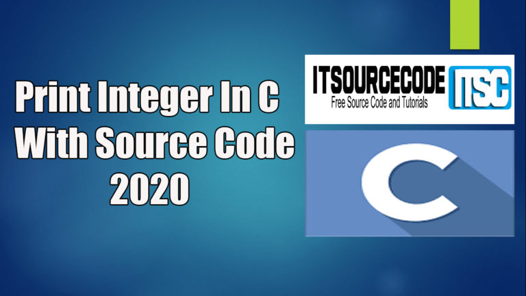 Print Integer In C