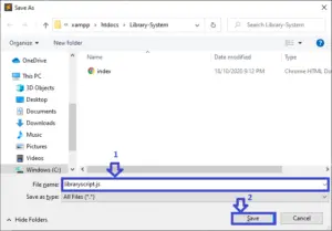 Library System in JavaScript with Source Code