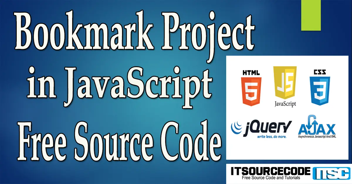 Bookmark Project in JavaScript with Source Code
