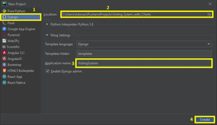 Voting System Project in Django with Source Code