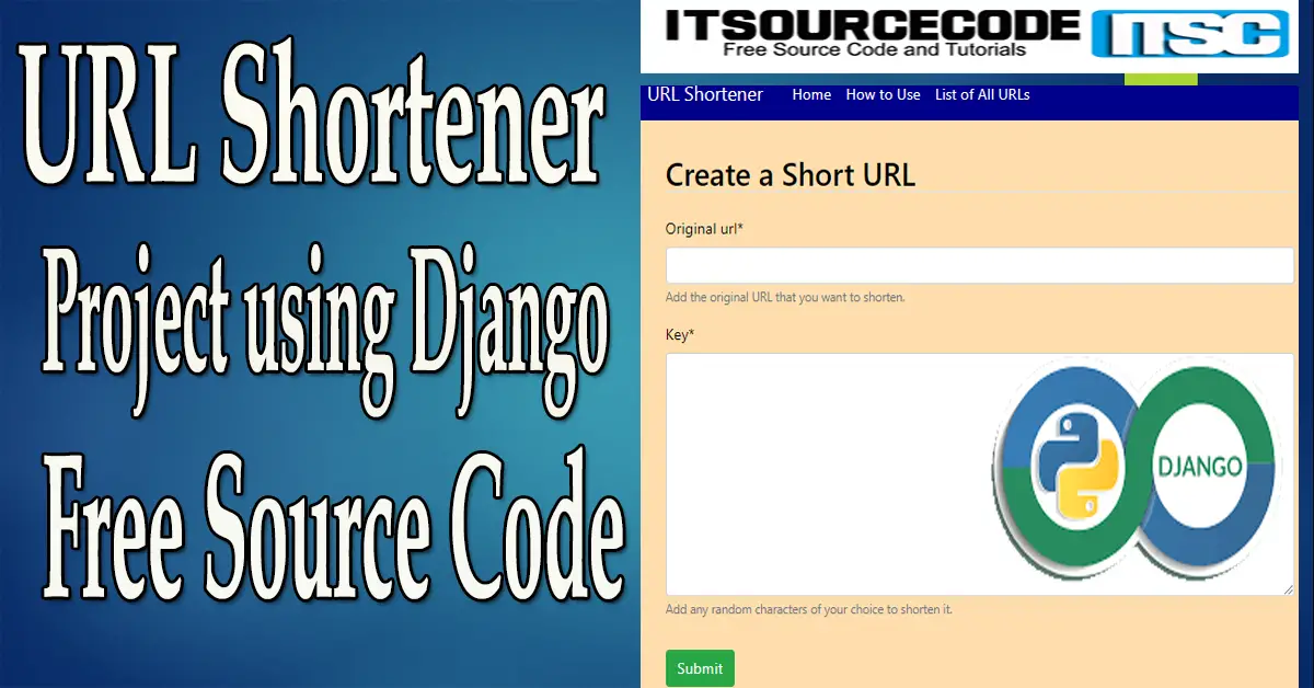 URL Shortener Project using Django with Source Code