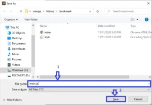 Bookmark Project in JavaScript with Source Code - Video
