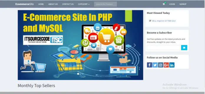 E-Commerce Website In PHP With Source Code
